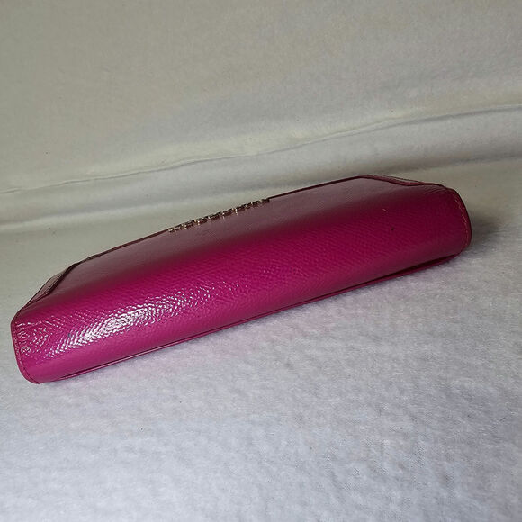 Burberry Patent Leather Heritage Grain Penrose Continental Wallet Pink - Picture 7 of 16